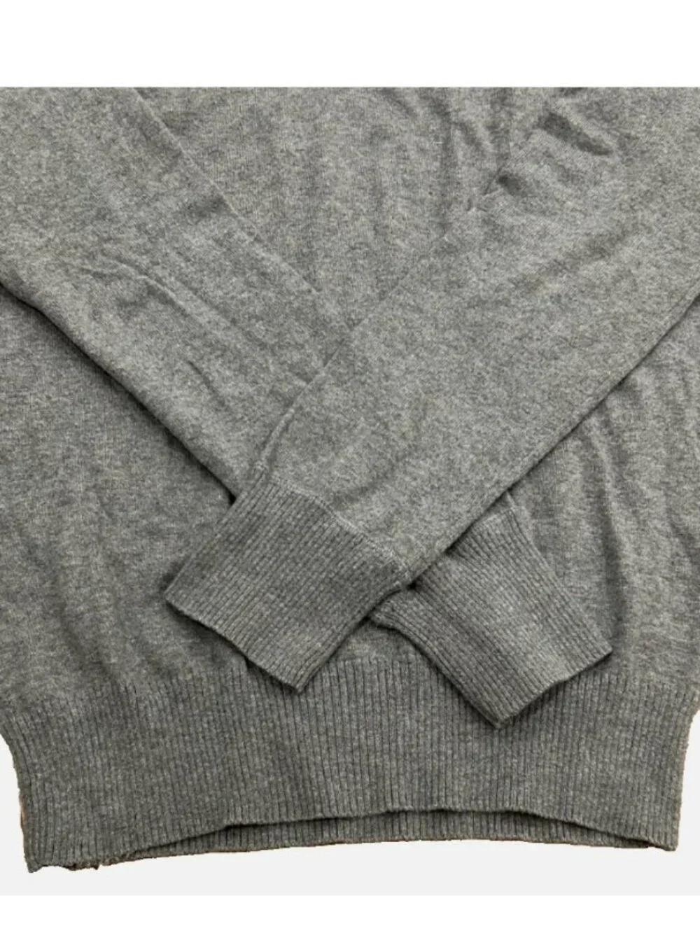 Abercrombie & Fitch V-Neck Sweater Mens Small Grey Wool Blend Pullover